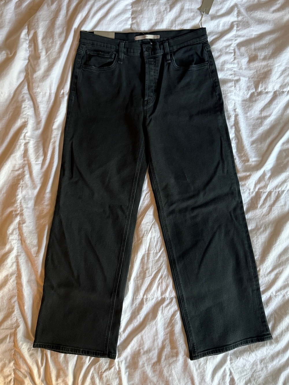 Hudson Women’s Rosie Black high rise Wide Leg Jeans size 30